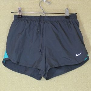 Nike Dri Fit Grey Turquoise Running Shorts